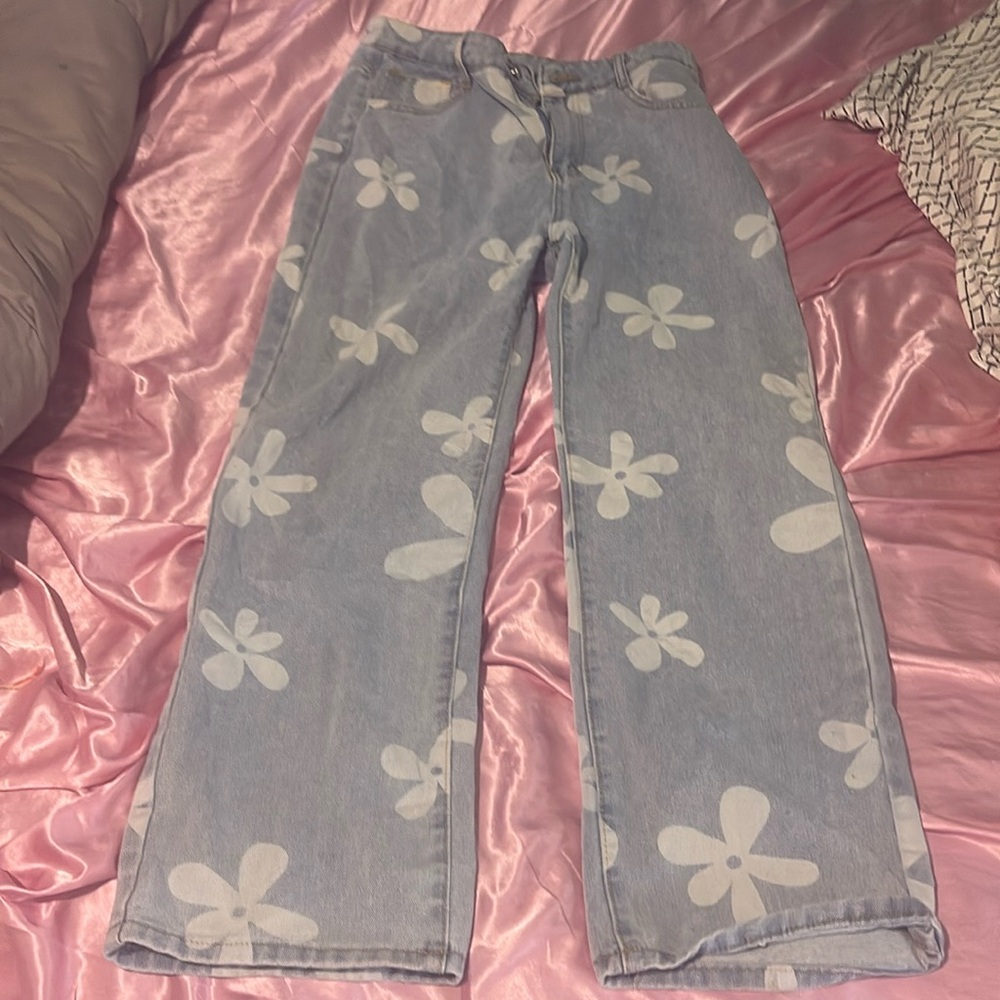 Floral jeans